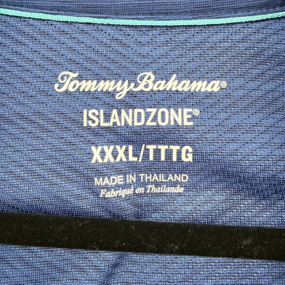 Tommy Bahama Polo Mens XXXL Blue IslandZone Space Dye Performance Shirt - Picture 12 of 16